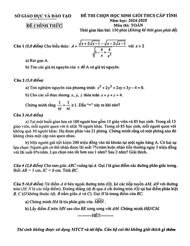 de-thi-chon-hoc-sinh-gioi-toan-lop-9-cap-tinh-nam-hoc-2024-2025 - Trang 1