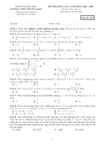 de-thi-kiem-tra-chat-luong-lan-i-toan-lop-12-nam-hoc-2025-2026-truong-thpt-chuyen-khtn - Trang 1
