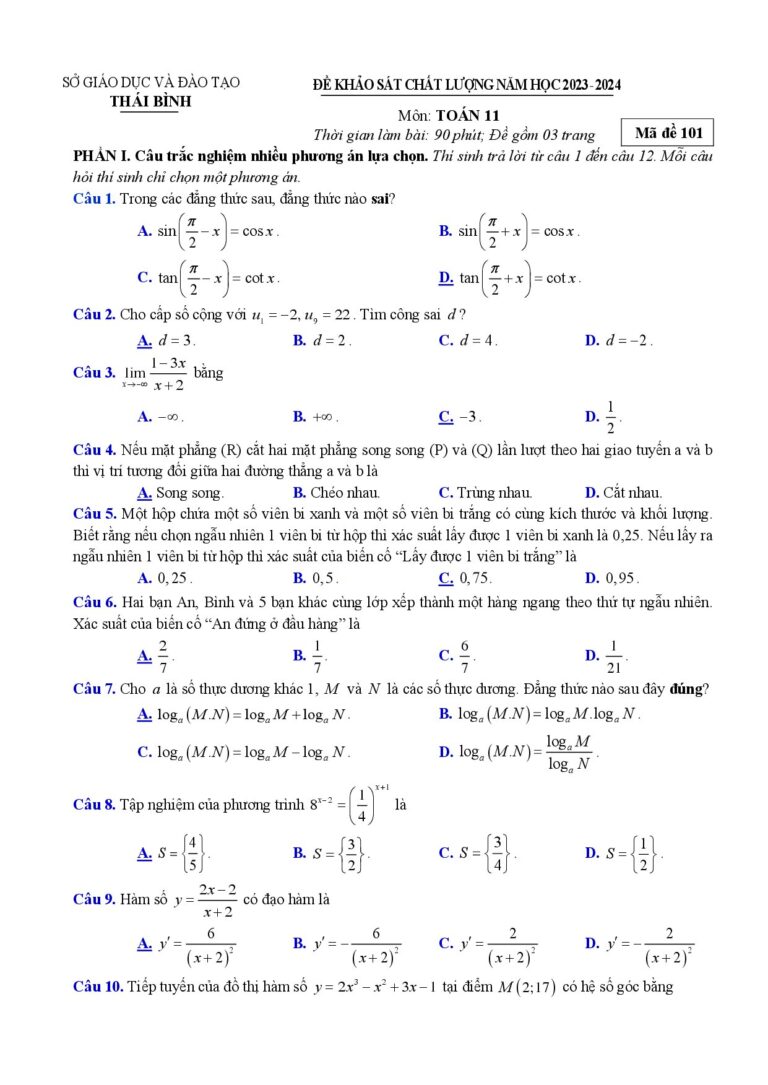 de-khao-sat-chat-luong-mon-toan-lop-11-nam-hoc-2023-2024-so-giao-duc-va-dao-tao-thai-binh - Trang 1