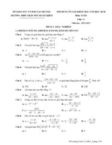 de-cuong-on-tap-kiem-tra-cuoi-hoc-ky-2-mon-toan-lop-11-nam-hoc-2022-2023-truong-thpt-tran-phu - Trang 1