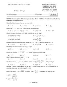 de-kiem-tra-giua-hoc-ki-2-toan-lop-11-nam-hoc-2024-2025-truong-thpt-chuyen-vi-thanh - Trang 1