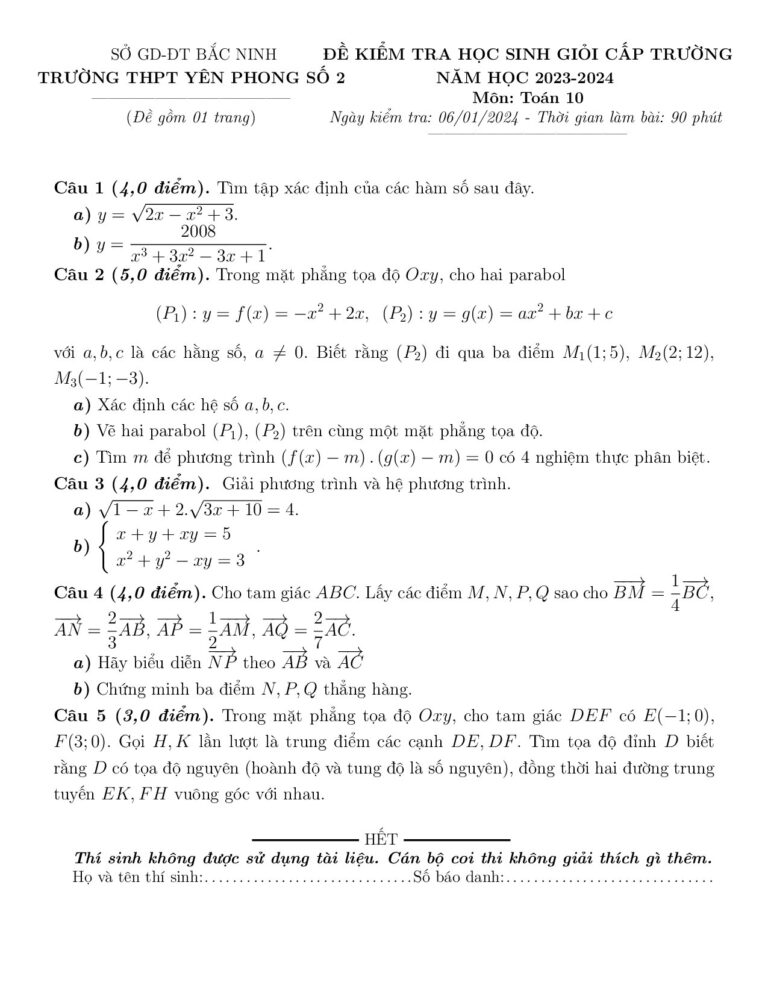 de-thi-hoc-sinh-gioi-toan-lop-10-nam-hoc-2023-2024-truong-thpt-yen-phong-so-2 - Trang 1