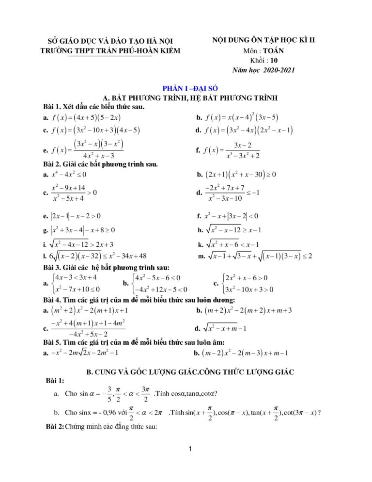 noi-dung-on-tap-hoc-ky-ii-toan-10-nam-hoc-2020-2021-truong-thpt-tran-phu - Trang 1