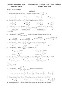 de-cuong-on-tap-hoc-ky-2-mon-toan-lop-11-nam-hoc-2018-2019-truong-thpt-yen-hoa-ha-noi - Trang 1