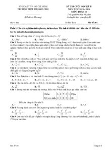de-thi-cuoi-hoc-ky-2-mon-toan-lop-10-nam-hoc-2023-2024-truong-thpt-thang-long - Trang 1