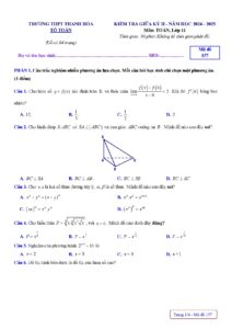 de-thi-giua-ky-2-toan-lop-11-nam-hoc-2024-2025-truong-thpt-thanh-hoa-ma-de-157 - Trang 1