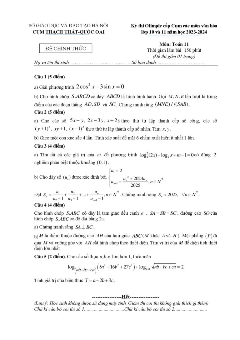 de-thi-olimpic-mon-toan-lop-11-cum-thach-that-quoc-oai-nam-hoc-2023-2024 - Trang 1