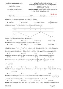 de-khao-sat-toan-lop-12-truong-thpt-trieu-son-2-nam-hoc-2023-2024 - Trang 1