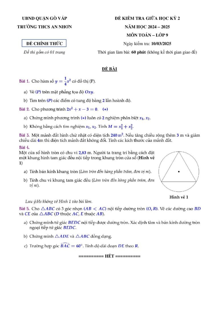 de-kiem-tra-giua-hoc-ky-2-toan-lop-9-nam-hoc-2024-2025-truong-thcs-an-nhon - Trang 1