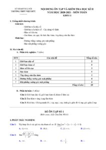 noi-dung-on-tap-hoc-ky-2-toan-lop-11-nam-2020-2021-truong-thpt-viet-duc - Trang 1