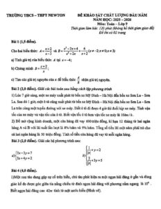 de-khao-sat-chat-luong-dau-nam-toan-lop-9-truong-thcs-thpt-newton-nam-hoc-2025-2026 - Trang 1