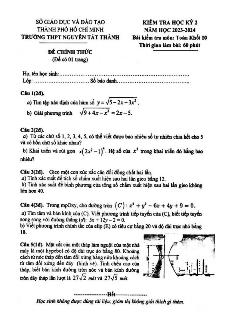 de-kiem-tra-hoc-ky-2-toan-khoi-10-nam-hoc-2023-2024-truong-thpt-nguyen-tat-thanh - Trang 1