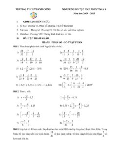 noi-dung-on-tap-hoc-ky-2-mon-toan-lop-6-nam-hoc-2024-2025-truong-thcs-thanh-cong - Trang 1