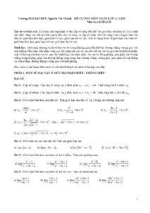 de-cuong-mon-toan-lop-11-giua-ky-ii-nam-hoc-2018-2019-truong-thcsthpt-nguyen-tat-thanh - Trang 1