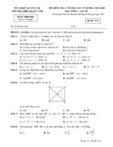 de-kiem-tra-cuoi-hoc-ky-1-mon-toan-lop-10-truong-thpt-quang-tri-nam-hoc-2025-2026 - Trang 1