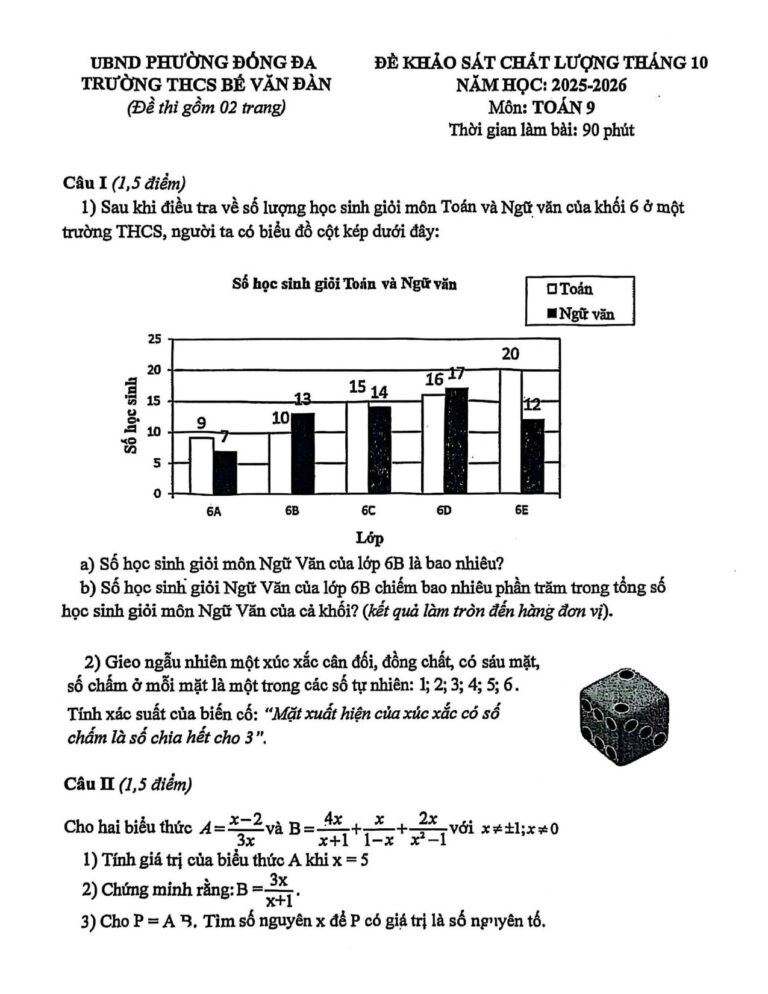 de-khao-sat-chat-luong-thang-10-toan-9-nam-hoc-2025-2026-truong-thcs-be-van-dan - Trang 1