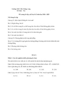 de-cuong-on-tap-cuoi-hoc-ky-2-toan-lop-12-nam-hoc-2024-2025-truong-thpt-bac-thang-long - Trang 1