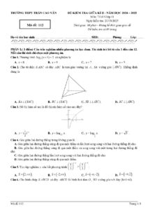 de-kiem-tra-giua-ky-ii-mon-toan-lop-11-nam-hoc-2024-2025-truong-thpt-tran-cao-van - Trang 1
