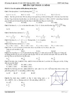 de-cuong-on-tap-toan-11-cuoi-hoc-ky-2-nam-hoc-2024-2025-thpt-linh-trung - Trang 1