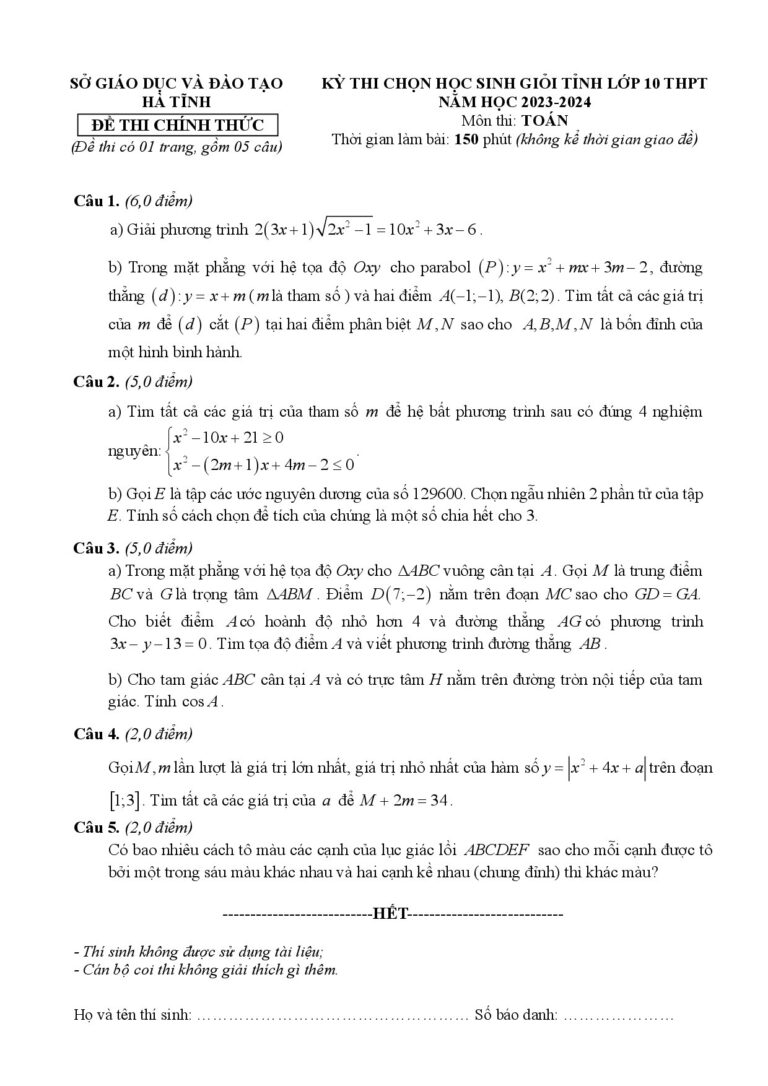 de-thi-chon-hoc-sinh-gioi-toan-lop-10-tinh-ha-tinh-nam-2023-2024 - Trang 1