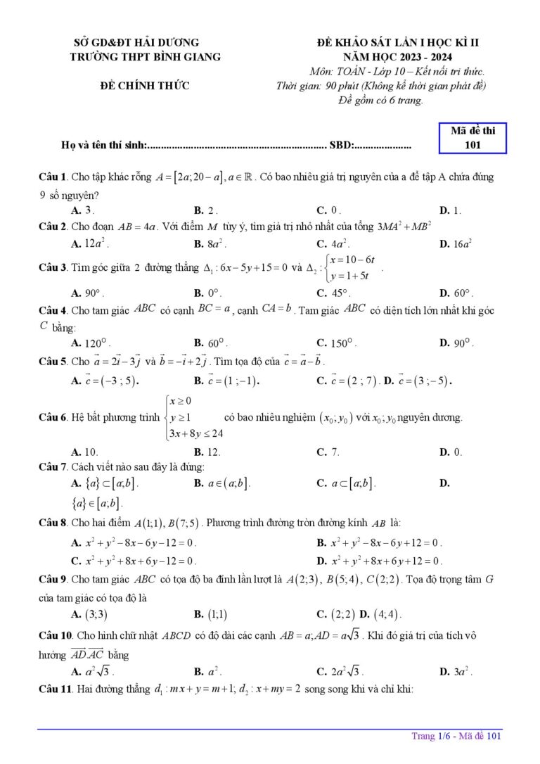 de-khao-sat-chat-luong-hoc-ky-2-mon-toan-lop-10-nam-hoc-2023-2024-truong-thpt-binh-giang - Trang 1