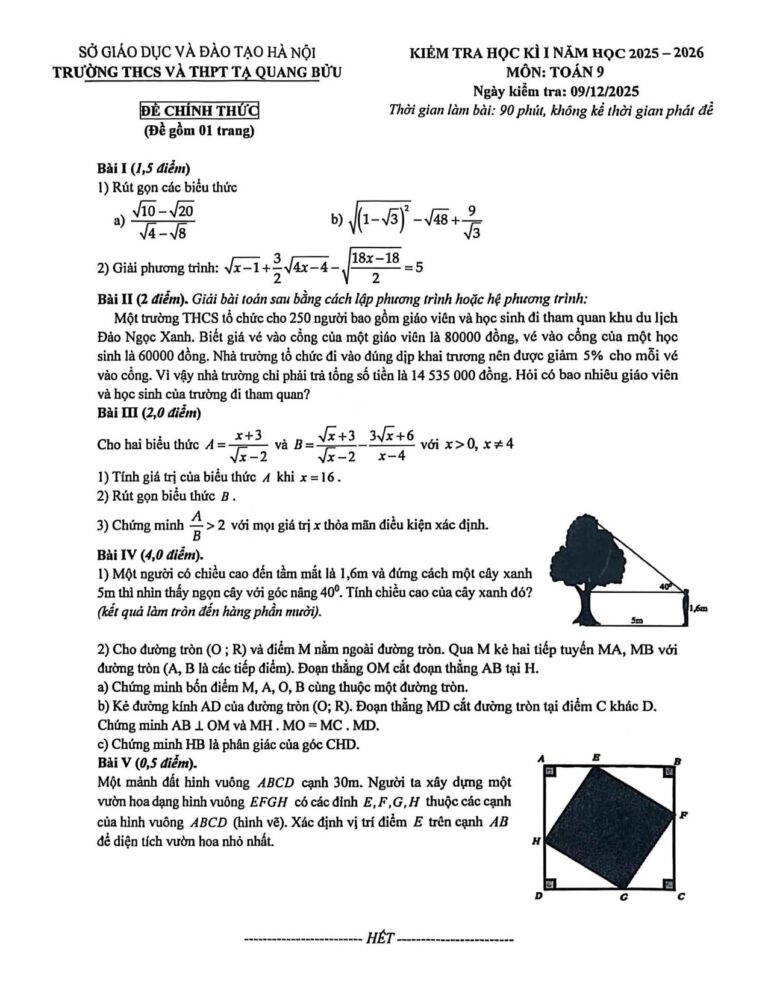 de-thi-hoc-ky-1-toan-lop-9-nam-2025-2026-truong-thcs-va-thpt-ta-quang-buu - Trang 1