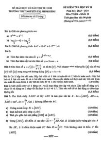 de-kiem-tra-hoc-ky-2-toan-lop-11-kem-dap-an-truong-thpt-nguyen-thi-minh-khai-nam-2023-2024 - Trang 1