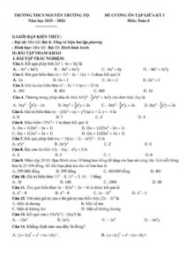 de-cuong-on-tap-giua-ky-1-mon-toan-lop-8-nam-hoc-2025-2026 - Trang 1