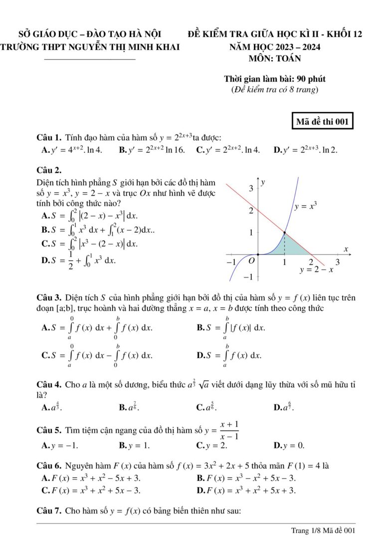 de-kiem-tra-giua-hoc-ky-2-mon-toan-12-nam-hoc-2023-2024-truong-thpt-nguyen-thi-minh-khai-ha-noi - Trang 1