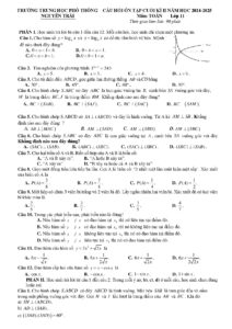 de-on-tap-cuoi-ky-2-mon-toan-lop-11-nam-hoc-2024-2025-truong-nguyen-trai - Trang 1