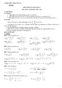 de-cuong-on-tap-toan-lop-11-hoc-ky-2-nam-hoc-2020-2021-truong-thpt-chuyen-bao-loc - Trang 1