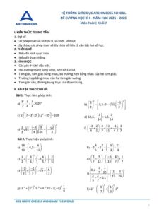 de-cuong-hoc-ky-1-mon-toan-khoi-7-nam-hoc-2025-2026-archimedes-school - Trang 1