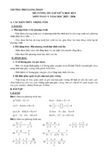 de-cuong-on-tap-giua-hoc-ky-1-mon-toan-lop-9-nam-hoc-2025-2026-truong-thcs-long-toan - Trang 1