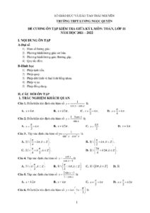 de-cuong-on-tap-giua-hoc-ky-1-mon-toan-lop-11-nam-hoc-2021-2022-truong-thpt-luong-ngoc-quyen - Trang 1