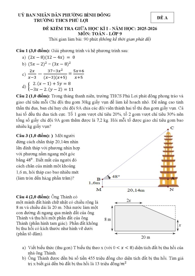 de-kiem-tra-giua-hoc-ky-1-mon-toan-lop-9-nam-hoc-2025-2026-truong-thcs-phu-loi - Trang 1