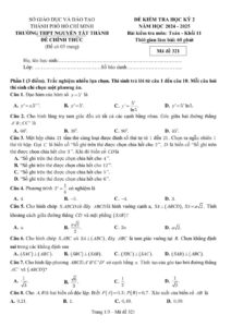 de-kiem-tra-hoc-ky-2-toan-lop-11-nam-hoc-2024-2025-truong-thpt-nguyen-tat-thanh - Trang 1