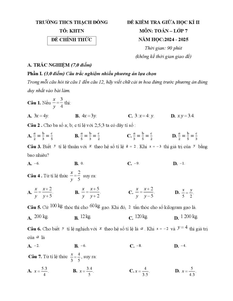 de-kiem-tra-giua-hoc-ky-2-toan-lop-7-nam-2024-2025-truong-thcs-thach-dong - Trang 1
