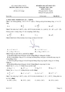 de-kiem-tra-giua-hoc-ky-2-mon-toan-lop-11-nam-hoc-2023-2024-truong-thpt-hung-vuong - Trang 1