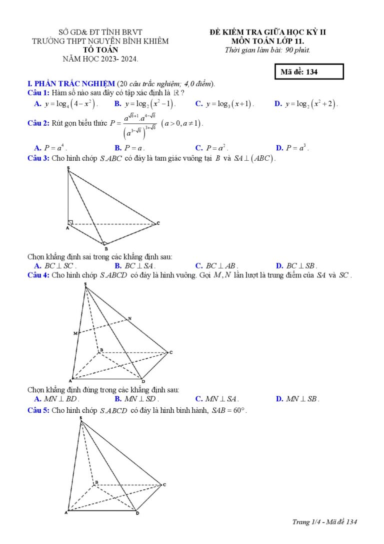 de-kiem-tra-giua-hoc-ky-2-mon-toan-11-nam-hoc-2023-2024-truong-thpt-nguyen-binh-khiem - Trang 1