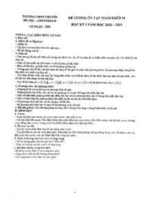 de-cuong-on-tap-toan-10-hoc-ky-1-truong-thpt-chuyen-ha-noi-amsterdam - Trang 1