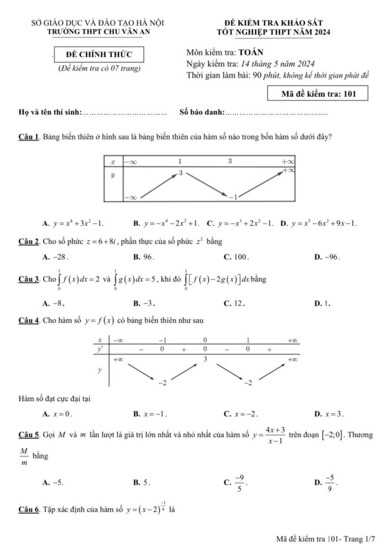 de-kiem-tra-khao-sat-chat-luong-mon-toan-lop-12-nam-2024-truong-thpt-chu-van-an-ha-noi - Trang 1