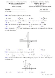 de-thi-khao-sat-chat-luong-toan-lop-12-nam-hoc-2023-2024-truong-phan-dang-luu-hai-phong - Trang 1