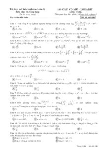 tai-lieu-160-cau-van-dung-cao-mu-logarit-on-thi-thpt-mon-toan - Trang 1