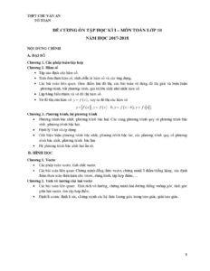 de-cuong-on-tap-hoc-ky-1-mon-toan-lop-10-nam-hoc-2017-2018-truong-thpt-chu-van-an-ha-noi - Trang 1