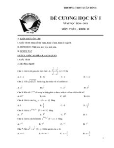 de-cuong-on-tap-hoc-ky-1-toan-lop-12-nam-hoc-2020-2021-truong-thpt-xuan-dinh - Trang 1