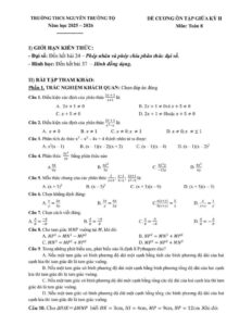 de-cuong-on-tap-giua-ky-ii-mon-toan-8-nam-hoc-2025-2026-truong-thcs-nguyen-truong-to - Trang 1