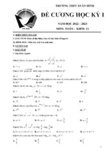 de-cuong-on-tap-cuoi-hoc-ky-1-mon-toan-12-nam-hoc-2022-2023-truong-thpt-xuan-dinh - Trang 1