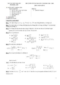 de-cuong-on-tap-hoc-ky-2-mon-toan-lop-11-nam-hoc-2022-2023-truong-thpt-kim-lien - Trang 1