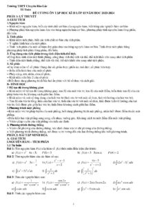 de-cuong-on-tap-mon-toan-12-cuoi-hoc-ky-2-nam-2023-2024-truong-thpt-chuyen-bao-loc - Trang 1