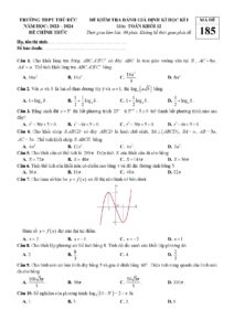 de-kiem-tra-hoc-ky-1-toan-lop-12-nam-hoc-2023-2024-truong-thpt-thu-duc - Trang 1
